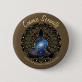 Cosmic Serenity Meditation – Galaxy Mandala Ronde Button 5,7 Cm (Voorkant)