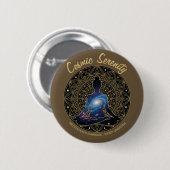 Cosmic Serenity Meditation – Galaxy Mandala  Ronde Button 5,7 Cm (Voorkant /achterkant)