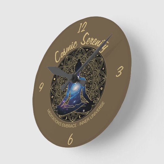 Cosmic Serenity Meditation | Galaxy Mandala  Ronde Klok (Hoek)