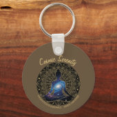 Cosmic Serenity Meditation – Galaxy Mandala  Sleutelhanger (Voorkant)