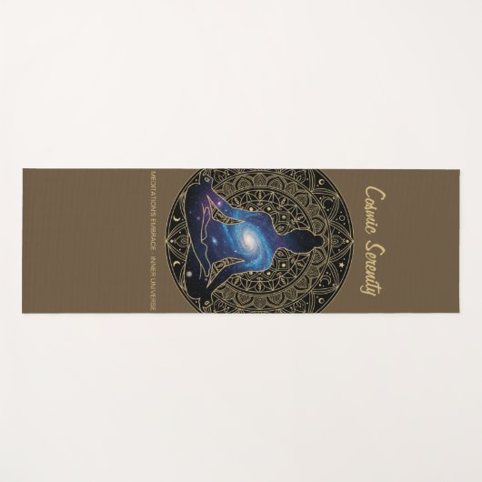 Cosmic Serenity Meditation – Galaxy Mandala Yogamat (Voorkant (horizontaal))