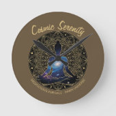 Cosmic Serenity Meditation – Mandala (NO NUMBERS) Ronde Klok (Voorkant)