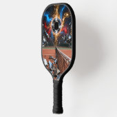 Cosmic Serve — Black Hole Over Center Court Pickleball Paddle (Links)
