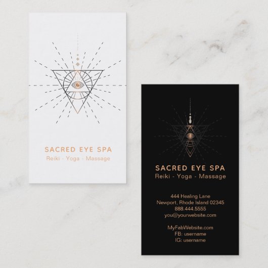 *~ * Cosmic Shaman Alchemy Sacred Third Eye Visitekaartje (Voorkant / Achterkant)