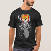 Cosmic Shiba Astronaut Design T-shirt (Voorkant)