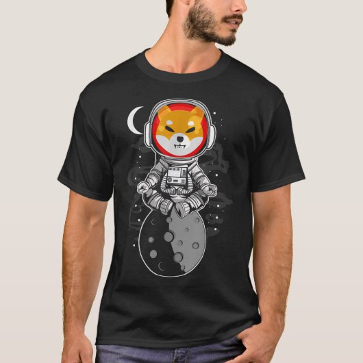 Cosmic Shiba Astronaut Design T-shirt (Voorkant)