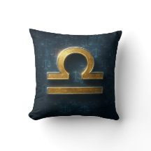 Cosmic Shimmering Gold Libra Zodiac Symbool