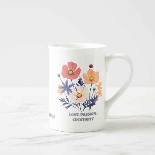 Cosmic Sip Bone China Mug of Love & Passion  Porselein Kop (Rechts)