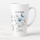 Cosmic Sip October Birth Flower Mug of Love Latte Mok (Rechts)