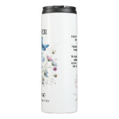 Cosmic Sip • October Birth Flower Thermal Tumbler  Thermosbeker (Achterkant)