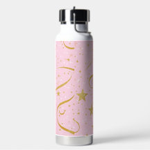 Cosmic Sip – Roze & Gouden Ster Keramische Thermos