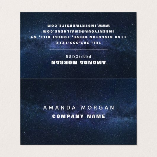 Cosmic Sky, Modern Double Loyalty Visitekaartje (Buitenkant ongevouwen)