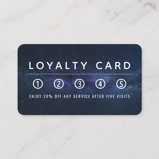 Cosmic Sky, Modern Klantenkaartje (Voorkant)