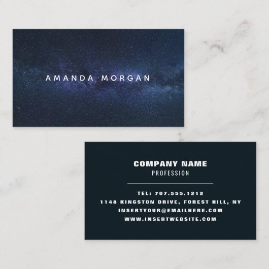 Cosmic Sky, Modern Visitekaartje (Voorkant / Achterkant)