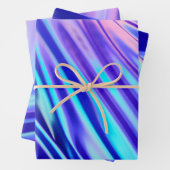 Cosmic Sky Roze Blauw Paarse Gradient Inpakpapier Vel (In situ)