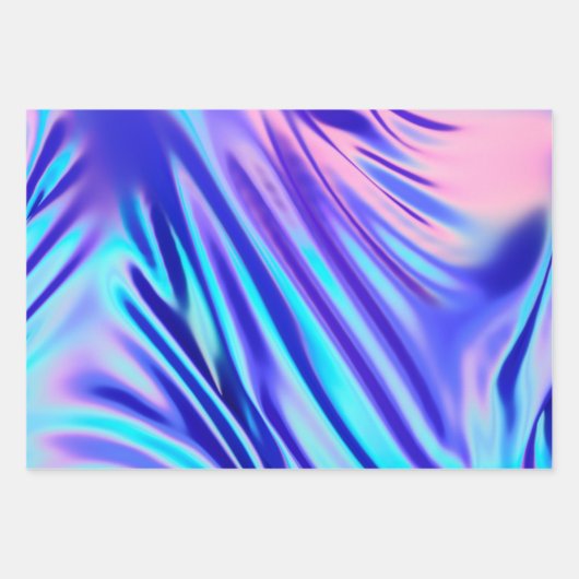 Cosmic Sky Roze Blauw Paarse Gradient Inpakpapier Vel (Voorkant)