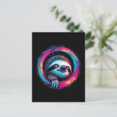 Cosmic Sloth Galaxy Art Briefkaart (Staand voorkant)
