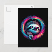 Cosmic Sloth Galaxy Art Briefkaart (Voorkant / Achterkant)