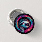Cosmic Sloth Galaxy Art Ronde Button 3,2 Cm (Voorkant /achterkant)