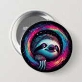 Cosmic Sloth Galaxy Art Ronde Button 7,6 Cm (Voorkant /achterkant)