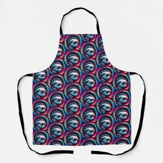 Cosmic Sloth Galaxy Art Schort (Voorkant)