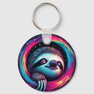 Cosmic Sloth Galaxy Art Sleutelhanger