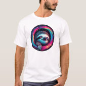 Cosmic Sloth Galaxy Art T-shirt (Voorkant)