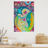 Cosmic Slumber - Slapy Owl Art Poster (Keuken)