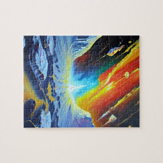 Cosmic Smart kind Earth en galactisch afbeelding m Legpuzzel (Horizontaal)