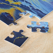 Cosmic Smart kind Earth en galactisch afbeelding m Legpuzzel (Zijkant)