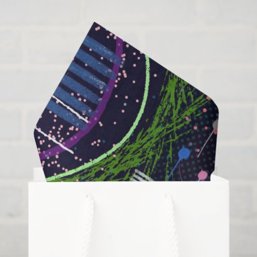 Cosmic Snow Storm: Abstract Maximalism Art Tissuepapier (Cadeauzakje)