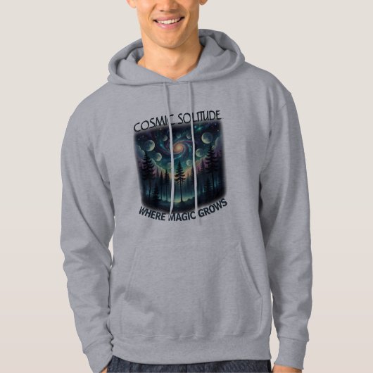 Cosmic Solitude Galaxy Forest • Moon Phases Hoodie (Voorkant)