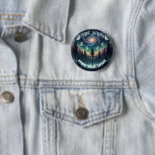 Cosmic Solitude Galaxy Forest • Moon Phases Ronde Button 5,7 Cm (In situ)