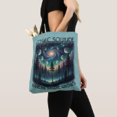 Cosmic Solitude Galaxy Forest • Moon Phases Tote Bag (Dichtbij)