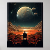 Cosmic Solitude  Space Poster (Retro film) (Voorkant)