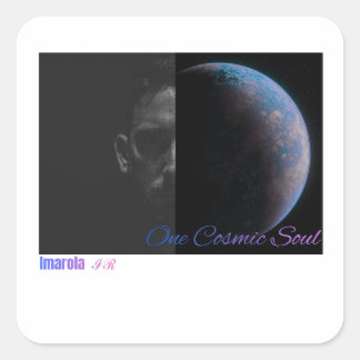 Cosmic Soul Sticker, Galaxy Universum Hemellichaam Vierkante Sticker