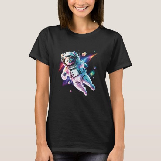 Cosmic Space Cat Astronaut Catstronaut Cat Graphi T-shirt (Voorkant)