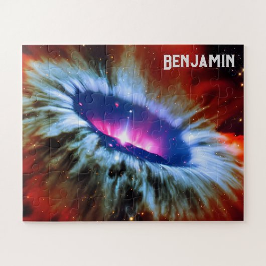 Cosmic Space Exploration Blue en Paarse Phenomena Legpuzzel (Horizontaal)