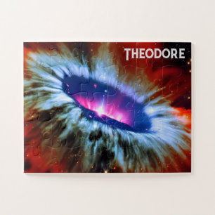 Cosmic Space Exploration Blue Red Paars Phenomena Legpuzzel