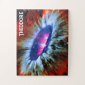 Cosmic Space Exploration Blue Red Paars Phenomena Legpuzzel (Verticaal)