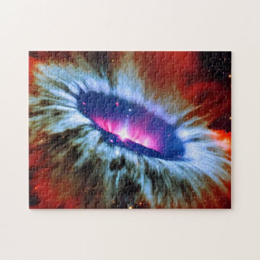 Cosmic Space Exploration Pink en Paarse Phenomena Legpuzzel (Horizontaal)