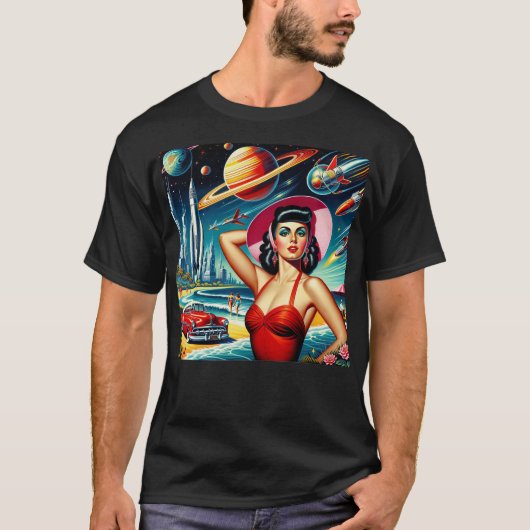 Cosmic Space Illustration T-shirt (Voorkant)