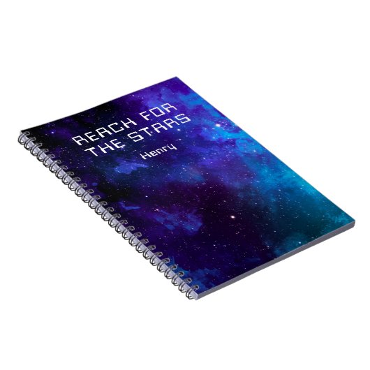 Cosmic Space Nebula bereikt de sterren met naam Notitieboek (Rechterzijde)