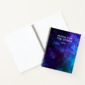Cosmic Space Nebula bereikt de sterren met naam Notitieboek (Binnen)