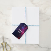 Cosmic Space Stars en Nebula Hartelijk dank Cadeaulabel (Met Touw)