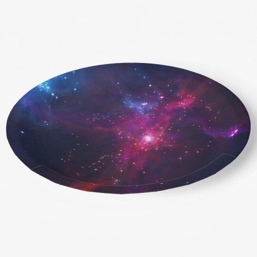 Cosmic Space Stars en Nebula Papieren Bordje (Gekanteld)