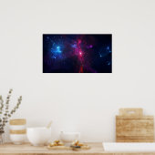 Cosmic Space Stars en Nebula Poster (Keuken)