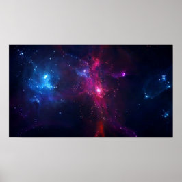 Cosmic Space Stars en Nebula Poster