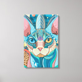 Cosmic Sphynx Cat Canvas Afdruk