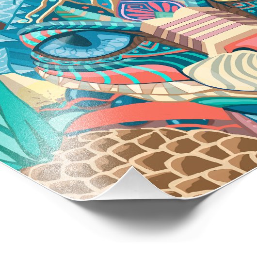 Cosmic Sphynx Cat Foto Afdruk (Hoek)